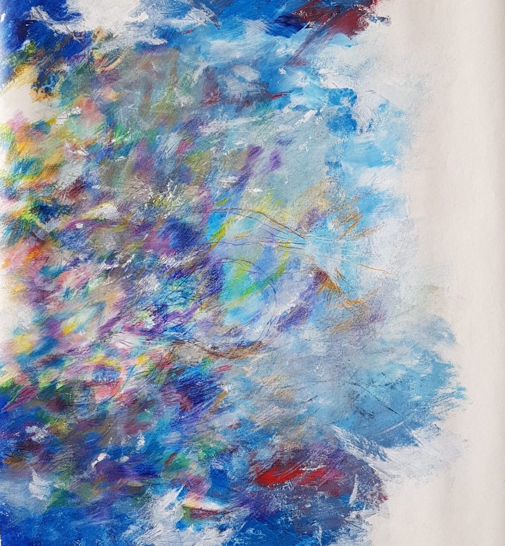 André Guiboux, « Last Vision », 2021. Dessin crayon, pastel secs, acrylique